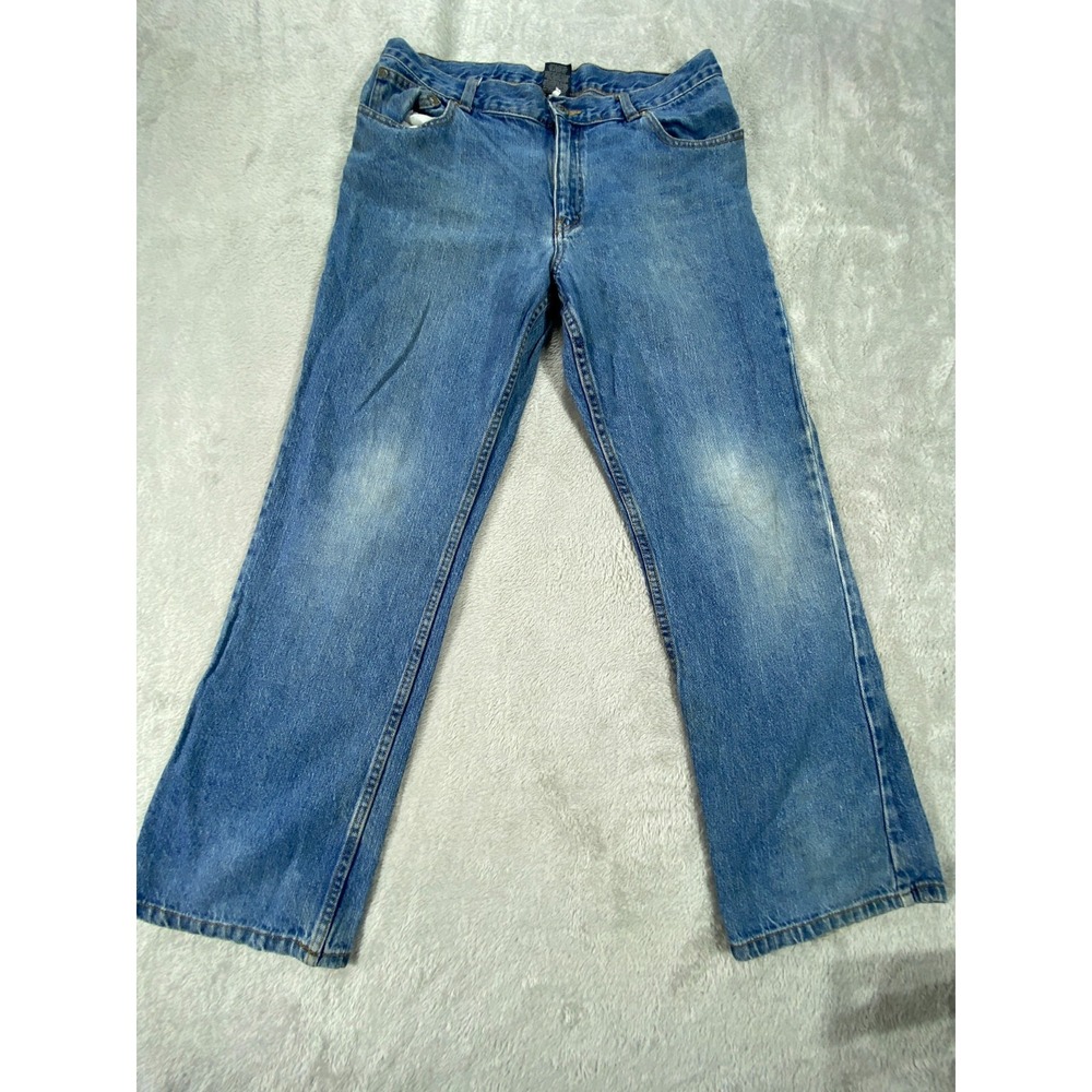 Faded Glory Jeans Womens 16H Blue‎ Denim Cotton High Rise 5-Pockets Straight Leg